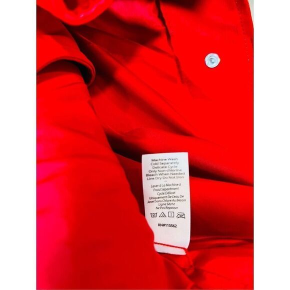 NEW Cinq a Sept Women's Zoe Faux Leather Sangria Moto Jacket Red Size Small NWOT - Picture 7 of 8